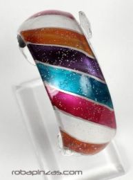 Pulseras en cristal Pyrex decorado, grabado al fuego. dos tallas.. Pulseras para comprar al por mayor o detalle  en la categoría de Bisutería y Plata Hippie Artesanal | ZAS.  [PUCR2]