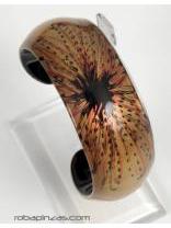 Pulseras en cristal Pyrex decorado, grabado al fuego. dos tallas.,  para comprar al por mayor o detalle  en la categoría de Bisutería y Plata Hippie Artesanal | ZAS. [PUCR2]