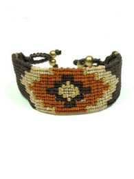 Pulsera étnica ancha macramé [PUHA01]. Pulseras para comprar al por mayor o detalle  en la categoría de Bisutería y Plata Hippie Artesanal | ZAS.