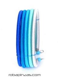 Pulsera algodón rígida multicolor 5 lineas, para comprar al por mayor o detalle.[PULI01]
