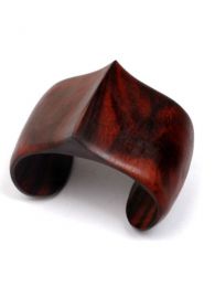 Pulseras Artesanía - pulsera ancha de madera con PUMD14B - Modelo Marrón