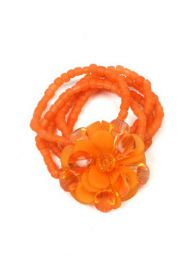 Modelo: Naranja pulsera flor cristal cuentas. Mod Naranja