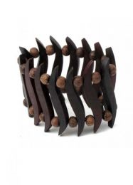 Pulsera madera sono ancha. realizadas con madera de sono sobre elástico con adornos de bolitas, para comprar al por mayor o detalle.[PUMEP]