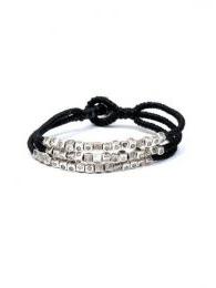 Pulsera plateada de cuentas étnicas, realizada con varias líneas PUMG04 para comprar al por mayor o detalle  en la categoría de Bisutería y Plata Hippie Artesanal | ZAS.