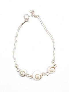 Pulsera Plata tres Ojos de Shiva, para comprar al por mayor o detalle.[PUOJ03]