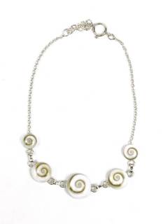 Pulsera Plata 5 Ojos de Shiva,  para comprar al por mayor o detalle  en la categoría de Bisutería y Plata Hippie Artesanal | ZAS. [PUOJ04]