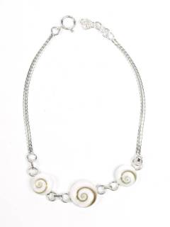 Pulsera Serpiente Plata tres Ojos de Shiva,  para comprar al por mayor o detalle  en la categoría de Bisutería y Plata Hippie Artesanal | ZAS. [PUOJ05]