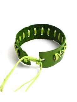 Detalle no seleccionable para compra Pulseritas Hippie Eco - Pulsera de cuero ancha diseño PUVI25.