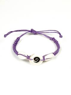 Pulsera hippie con conchas y concha espiral, para comprar al por mayor o detalle.[PUVI44]