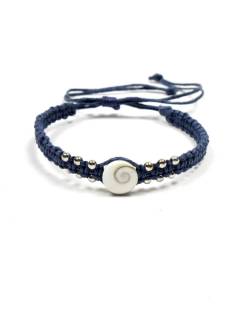 Pulsera con conchas Ojo de Shiva y cuentas,  para comprar al por mayor o detalle  en la categoría de Bisutería y Plata Hippie Artesanal | ZAS. [PUVI46]