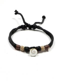 Pulsera hippie con concha Ojo de Shiva, para comprar al por mayor o detalle.[PUVI48]