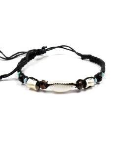 Pulsera Hippie con concha y huesecillos PUVI52 para comprar al por mayor o detalle  en la categoría de Bisutería y Plata Hippie Artesanal | ZAS.