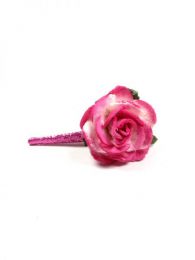 Modelo: Rosa Cintas Palos y Pinchos - Accesorios Pelo - Pinza para el pelo con flor PZFLP02 - Modelo Rosa