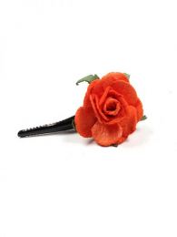 Cintas Palos y Pinchos -  Accesorios Pelo - Pinza para el pelo con flor PZFLP02 - Modelo Rojo