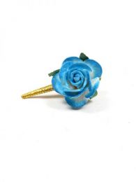 Cintas Palos y Pinchos -  Accesorios Pelo - Pinza para el pelo con flor PZFLP02 - Modelo Azul