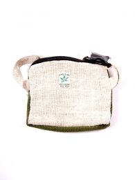 Modelo: Verde Bolsos Mochilas y Riñoneras de Cáñamo - Riñonera de cáñamo RIHC02 - Modelo Verde