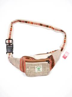 ZAS robapinzas.com | Riñonera clásica de Cáñamo Hemp natural del Himalaya y algodón de colores y patrones étnicos combinado,todas son diferentes, con varias cremalleras y compartimentos tanto en la parte frontal como en la interior con cierre de clip regulable, puede usarse tanto en la cintura como bandolera. 37x12x6cm