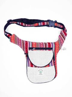 Riñonera Cartuchera de Cáñamo combinado multicolor RIKA05 para comprar al por mayor o detalle  en la categoría de Complementos y Accesorios Hippies  Alternativos  | ZAS.