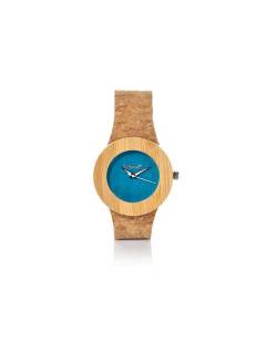 Reloj de Madera EBA BLUE, para comprar al por mayor o detalle.[RJST33]