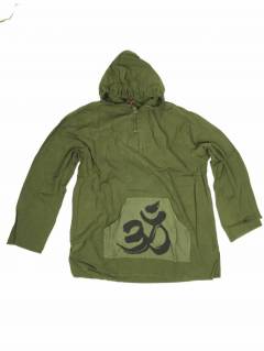 Modelo: Verde Sudaderas y Chaquetas - Sudadera con capucha y botonadura SUEV02 - Modelo Verde