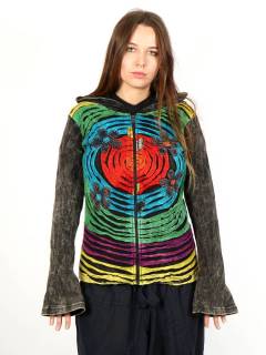 Sudadera Patch rasgado y croché SUEV08 para comprar al por mayor o detalle  en la categoría de Ropa Hippie de Mujer | ZAS.