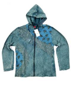 Modelo: Azul Sudaderas - Chaqueta Sudadera Hippie Tie SUEV24 - Modelo Azul