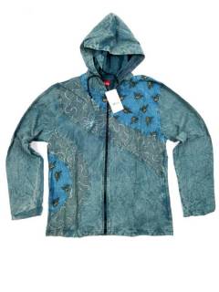 Sudaderas - Chaqueta Sudadera Hippie Tie SUEV24 - Modelo Azul