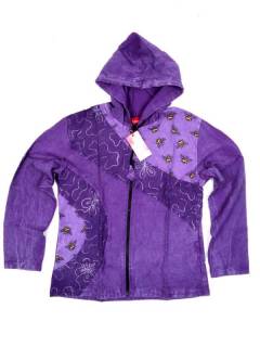 Modelo: Morado Sudaderas - Chaqueta Sudadera Hippie Tie SUEV24 - Modelo Morado