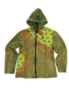 Modelo: Verde Sudaderas - Chaqueta Sudadera Hippie Tie SUEV24 - Modelo Verde