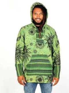 Sudadera Sol y Luna con Detalles Étnicos,  para comprar al por mayor o detalle  en la categoría de Ropa Hippie Bohemia de Hombre, Artesanal | ZAS. [SUEV27]