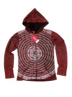 Modelo: Granate Camisetas Hippie M Larga - Sudadera diseño bitono SUEV29 - Modelo Granate
