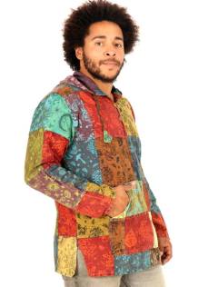 Sudadera Patchwork Espíritu Libre [SUEV30]. Sudaderas y Chaquetas para comprar al por mayor o detalle  en la categoría de Ropa Hippie Hombre | ZAS.