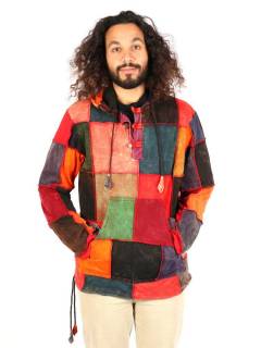 Sudadera hippie patchwork.,  para comprar al por mayor o detalle  en la categoría de Ropa Hippie de Hombre, Artesanal | ZAS. [SUHC02]