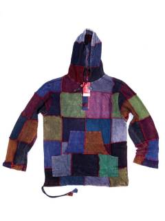 Sudaderas y Chaquetas - Sudadera hippie patchwork. SUHC02 - Modelo Azulado