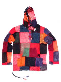 Sudaderas y Chaquetas - Sudadera hippie patchwork. SUHC02 - Modelo Rojizo