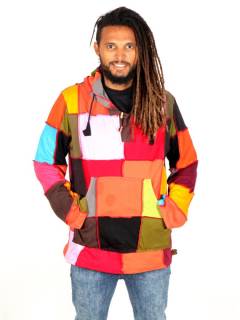 Sudadera Hippie Patchwork.,  para comprar al por mayor o detalle  en la categoría de Ropa Hippie Bohemia de Hombre, Artesanal | ZAS. [SUHC03]