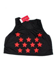 Modelo: Negro Top de poliester mini con Mod Negro
