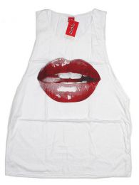 Modelo: Blanco Camiseta de tirantes algodón Mod Blanco