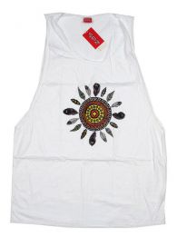 Modelo: Blanco Camiseta de tirantes algodón Mod Blanco