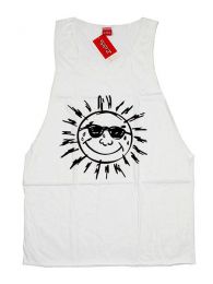 Modelo: Blanco Camiseta de tirantes algodón Mod Blanco