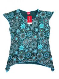 Modelo: Azul Top blusa de algodón Mod Azul