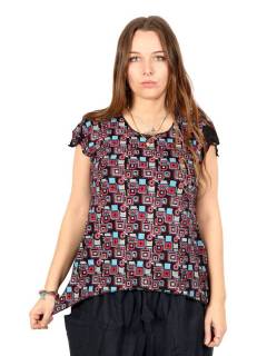 Top Blusa rayón estampado mandalas TOEV09 para comprar al por mayor o detalle  en la categoría de Ropa Hippie de Mujer Artesanal | ZAS.