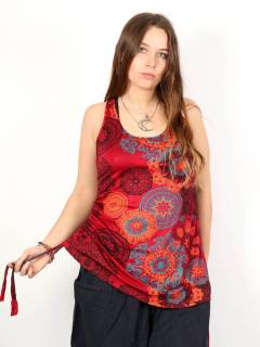Top Blusa rayón estampado Mandalas,  para comprar al por mayor o detalle  en la categoría de Ropa Hippie de Mujer Artesanal | ZAS. [TOEV10]
