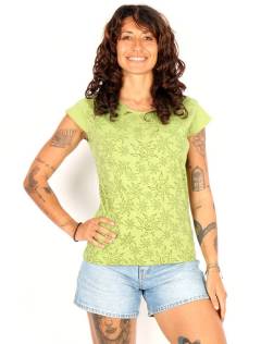 Camiseta con Estampado Solar y Detalle Artesanal, para comprar al por mayor o detalle.[TOEV23]