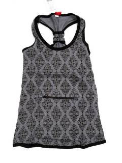 Modelo: Gris Camisetas - Blusas - Tops - Top hippie estampado TOHC11 - Modelo Gris