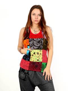 Top Hippie Patchwork [TOHC18]. Camisetas - Blusas - Tops para comprar al por mayor o detalle  en la categoría de Ropa Hippie de Mujer Artesanal | ZAS.