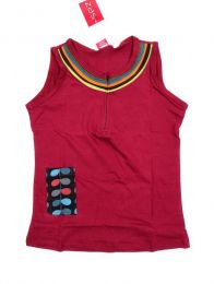 Modelo: Rojo Top y Blusas Hippie Boho Ethnic - Top de algodón con TOHC26 - Modelo Rojo