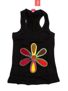 Modelo: Negro Camisetas - Blusas - Tops - Top hippie algodón TOHC27 - Modelo Negro