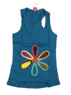 Modelo: Azul Camisetas - Blusas - Tops - Top hippie algodón TOHC27 - Modelo Azul