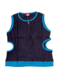 Modelo: Azul Outlet Ropa Hippie - Top abierto a los lados con TOHC30 - Modelo Azul